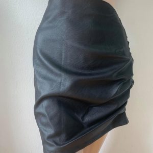 FALDA POLIPIEL FRUNCIDO