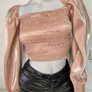 TOP FRUNCIDO ROSA PALO