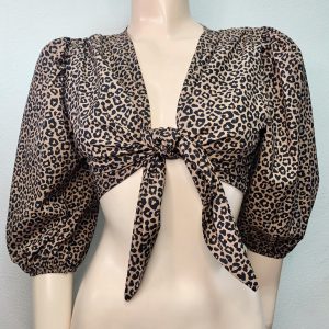 TOP LEOPARDO CAMEL