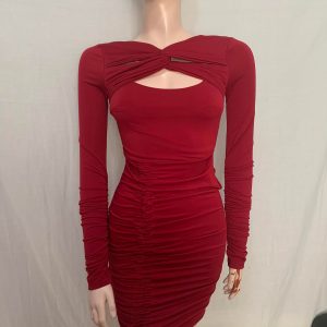 VESTIDO KARIM GRANATE