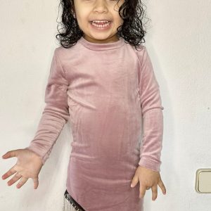 VESTIDO TERCIOPELO ROSA NIÑA