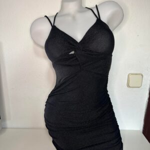 VESTIDO GLITTER NEGRO