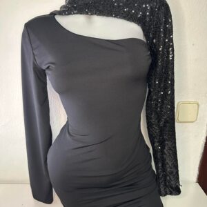 VESTIDO LENTEJUELAS NEGRO ALICE