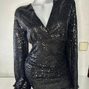 VESTIDO LENTEJUELAS NEGRO NOEMI