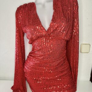 VESTIDO LENTEJUELAS ROJO NOEMI
