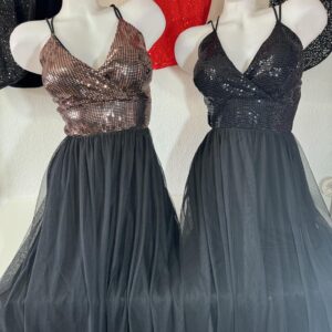 VESTIDO LARGO ROSA PALO